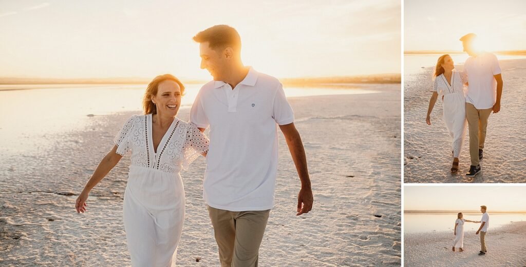 sesión preboda en la laguna rosa