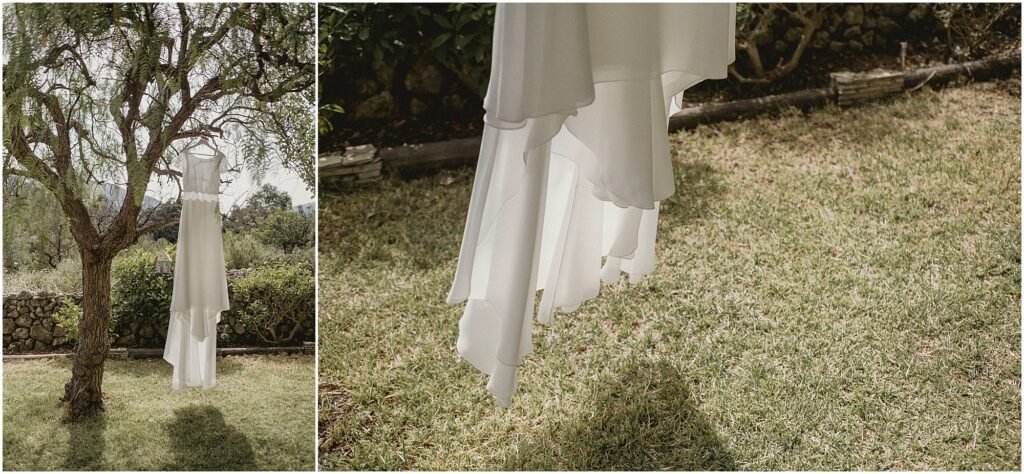 Vestido de novia rosa clara